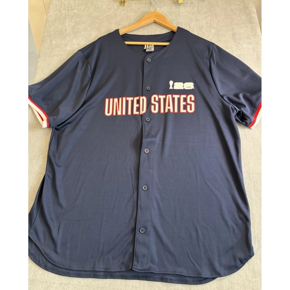 FIFA 2026 World Cup United States Baseball Jersey Men's Size XXL